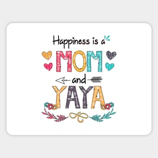 Happiness Is A Mom And Yaya Wildflower Happy Mother's Day Magnet